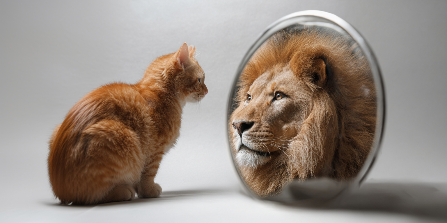 ross_na_rua_A_cat_looking_into_the_mirror_and_seeing_a_lion_i_75d51ed8-0557-4642-8a2e-6c7b4770aeab_1